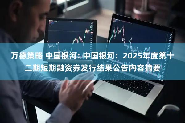 万德策略 中国银河: 中国银河：2025年度第十二期短期融资券发行结果公告内容摘要