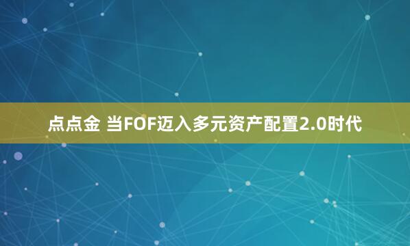 点点金 当FOF迈入多元资产配置2.0时代