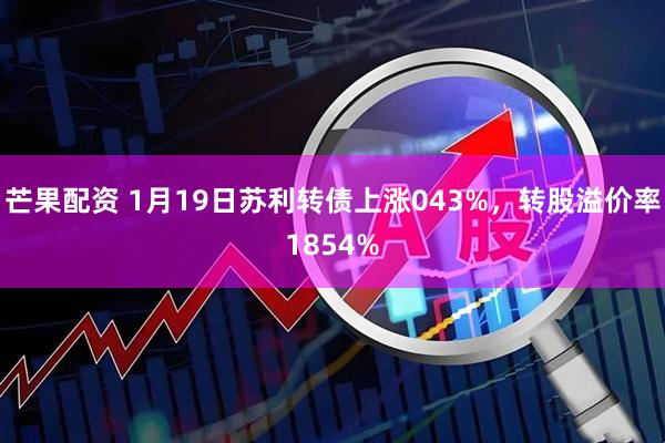 芒果配资 1月19日苏利转债上涨043%，转股溢价率1854%